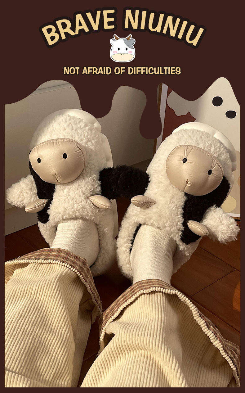 Unisex Casual Animal Round Toe Cotton Slippers display picture 1