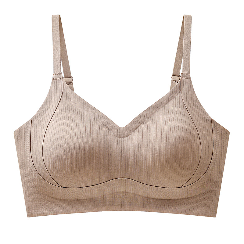 Sujetador Ropa interior anti-caída para mujer sin anillo de acero, pechos grandes, pechos pequeños, ropa interior invisible, pechos pequeños, ropa interior Shantou