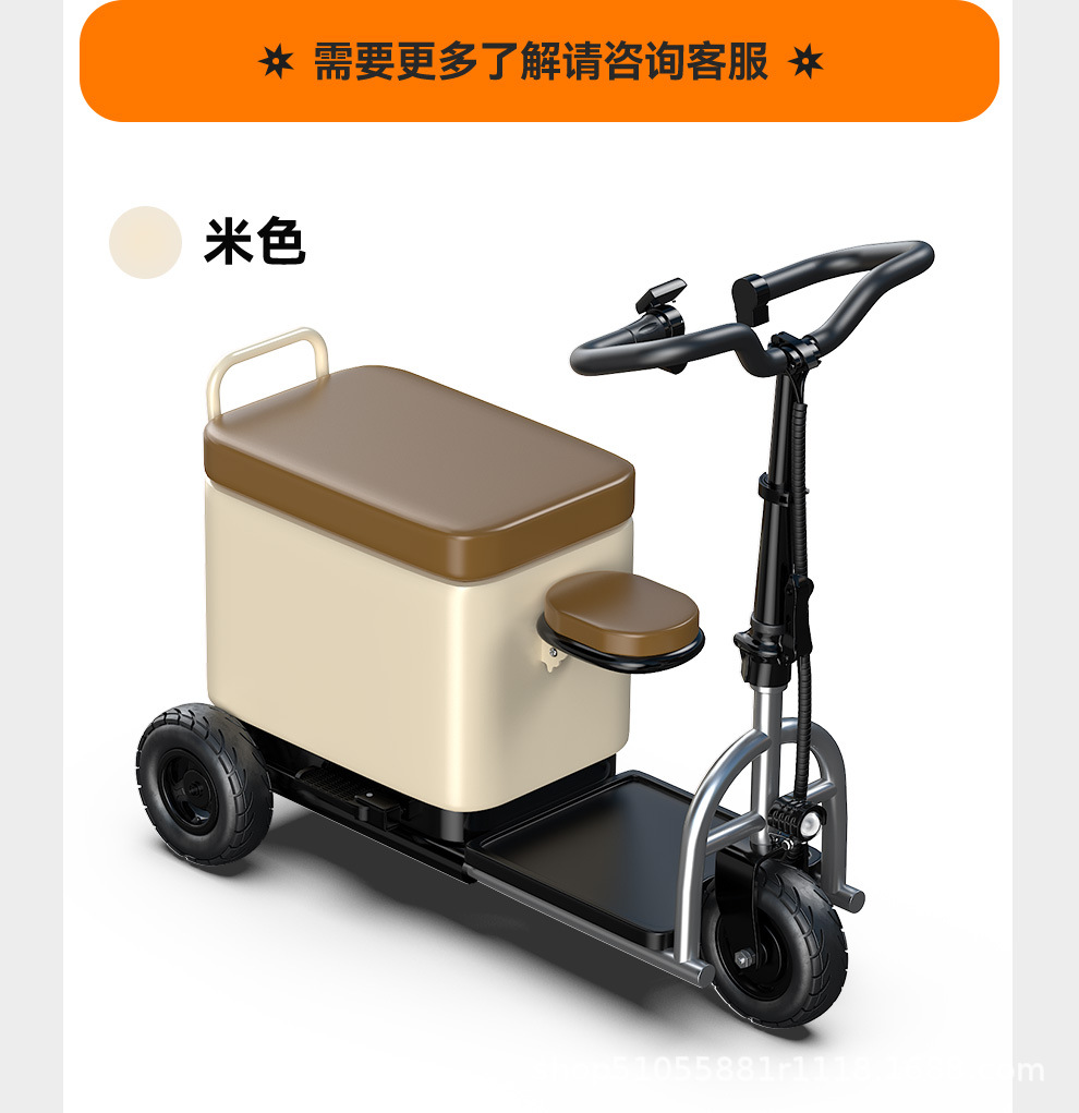 Small Electric Vehicles for the Elderly, Electric Luggage Trolleys for Picking up Children, Foldable Lithium Electric Vehicles