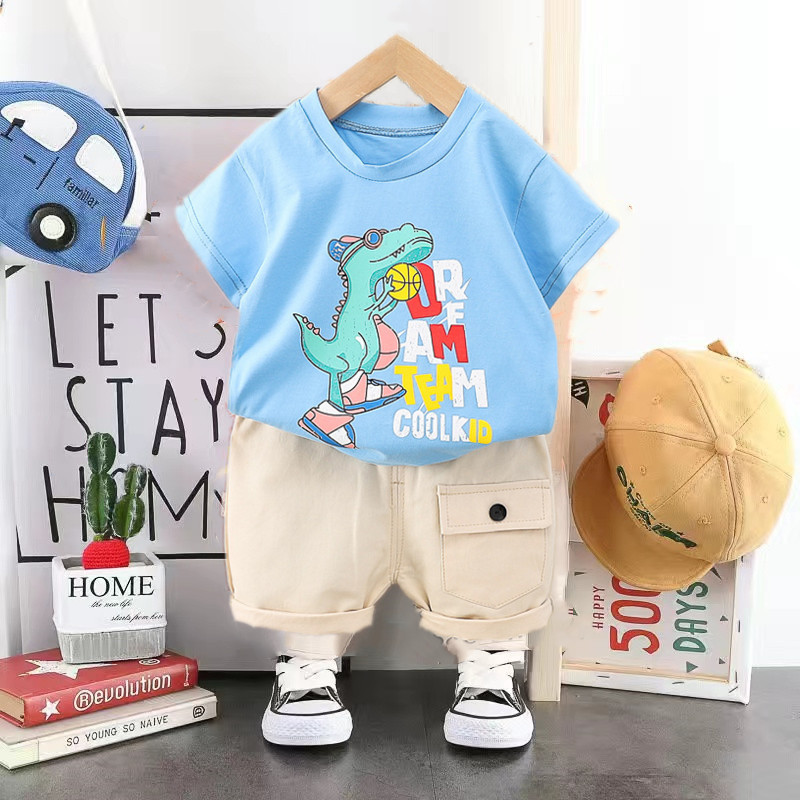 Simple Style Color Block Cotton Boys Clothing Sets display picture 2