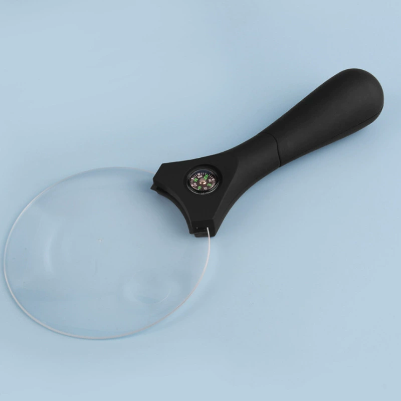 Ручной акрил HD лупа для пожилых детей чтение без границ с компасом с светодиодные фонари оптом