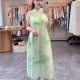 Summer New Silk Cotton dress New Chinese Style National Style Improved Cheongsam Version Young Sleeveless Jacquard dress