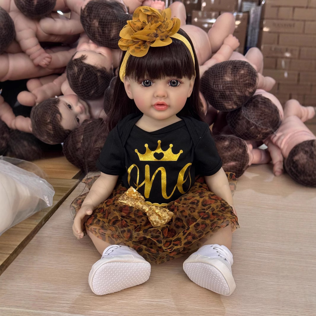 Muñeca Reborn de Simulación de Bebé de 55 cm de Vinilo y Silicona para Niños