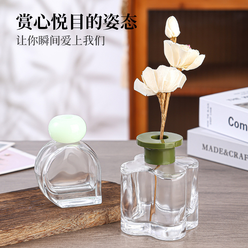 花形香薰瓶简约ins风异型玻璃家居装饰无火室内扩香香薰瓶批发|undefined
