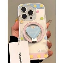 Ins愛の花の紋様の磁気はiphone16 promaxのリンゴ15proの携帯の箱の14pの新型を適用します。