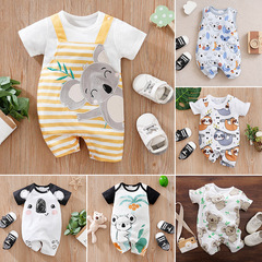 Baby onesie summer koala short-sleeved baby breathable thin crawling suit newborn cute koala cross
