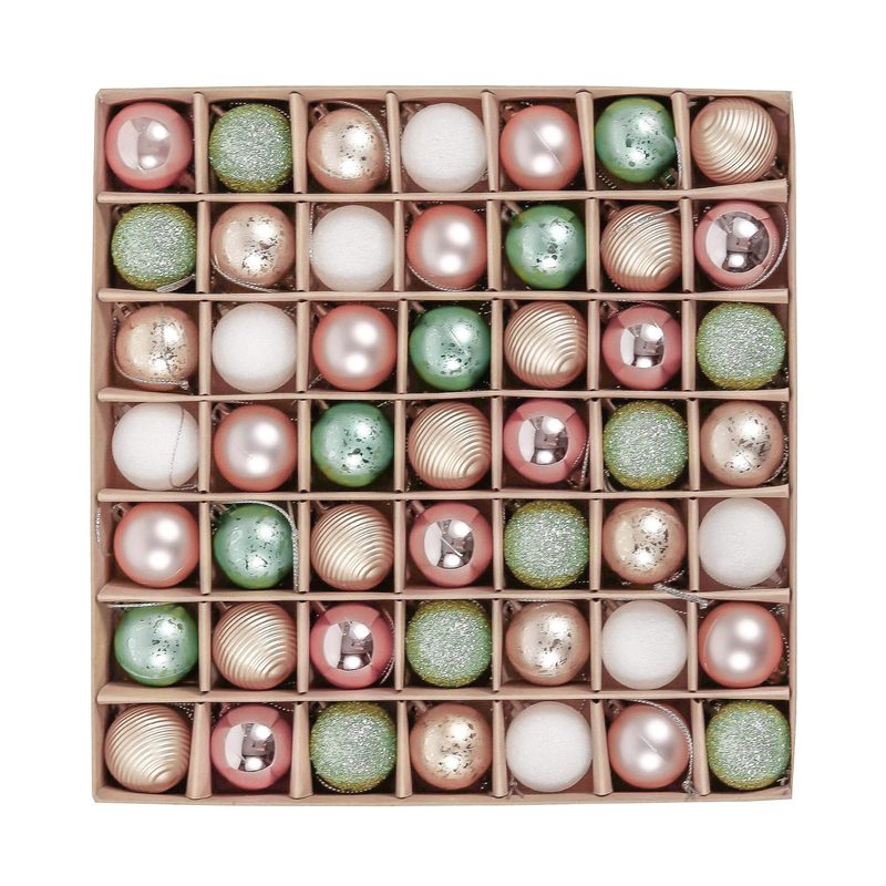 圣诞装饰球3cm49pcs塑料球装套装场景布置挂饰挂件圣诞树装饰品|undefined