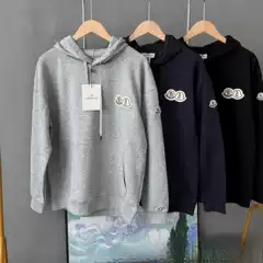 Mengjia Spring and Autumn American Embroidery Couple Casual Men's and Women's Sweatshirts Long Sleeve Loose Autumn and Winter Velvet Hooded Sports Sweatshirts
