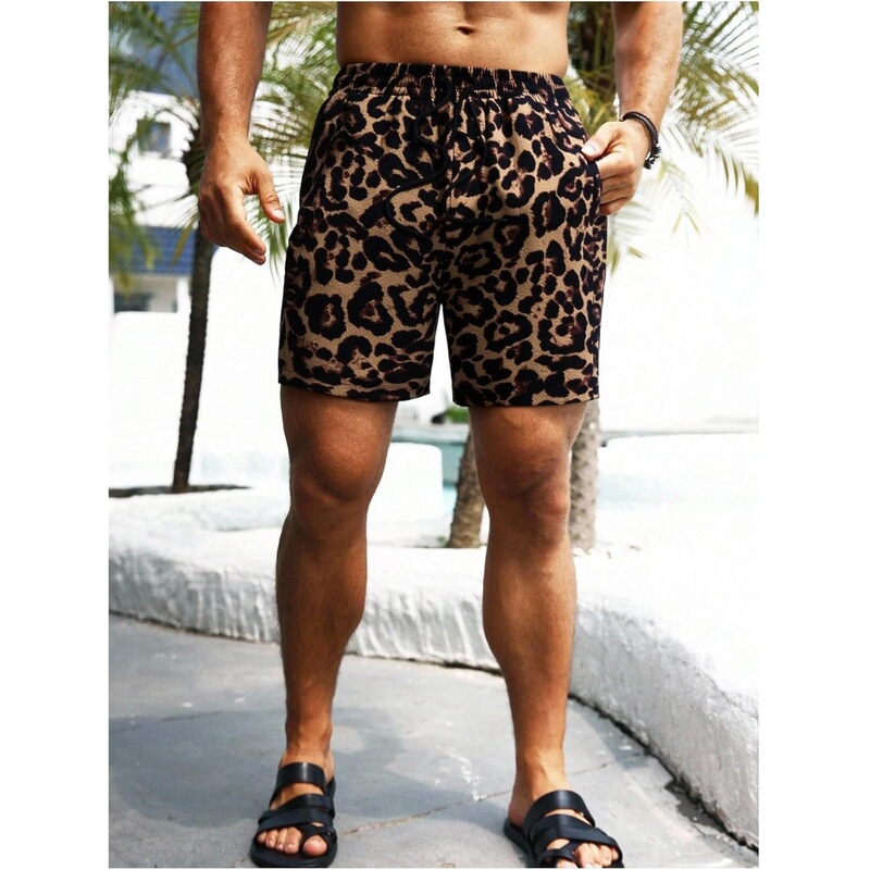Floerns Men's Bohemian Paisley Pattern Printed Drawstring Waist Essential Summer Shorts Floerns Men's Bohemian Paisley Pattern Printed Drawstring Waist Essential Summer Shorts
