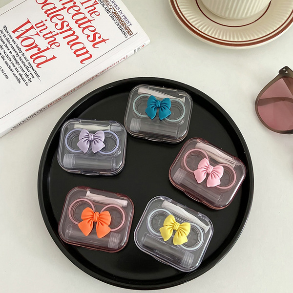Transparent invisible cute glasses with bow