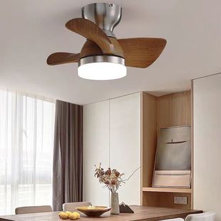 Nordic Style Ceiling Fan Light New Children's Ceiling Fan Light Bedroom Dining Room Inverter Quiet Household Small Balcony Chandelier