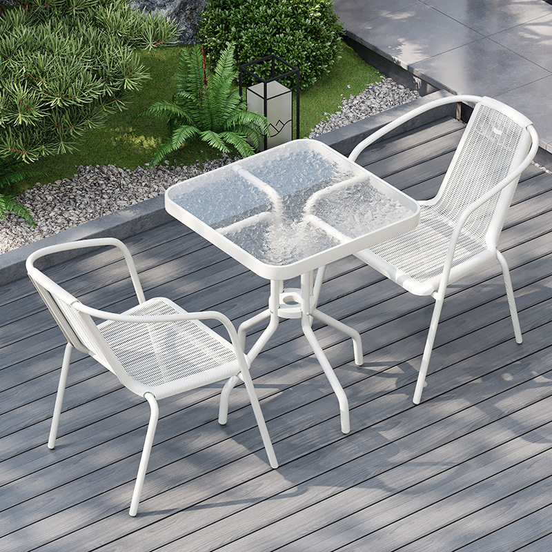 Mesas y sillas plegables de ocio al aire libre, balcones al aire libre, puestos al aire libre, jardín, patio, cafetería, tienda de té con leche, combinación de mesas y sillas