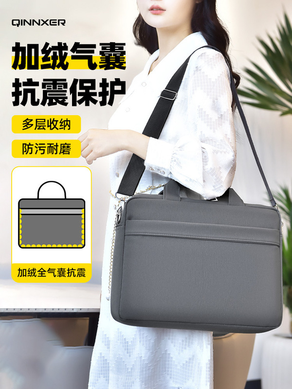 Laptop bag shoulder portable briefcase wholesale 15.6 airbag thickened shockproof for Huawei Dell