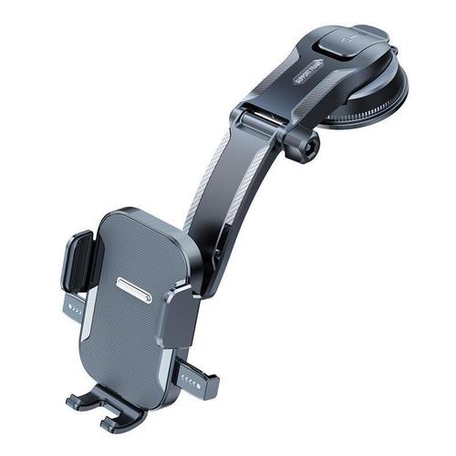Car automatic lock center console universal suction cup phone holder, rotating adjustable car navigation holder