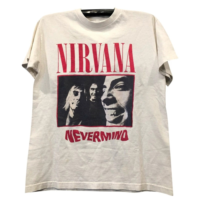 Футболка мужская и женская Nirvana вокруг Kotco окружение в винтажном американском ретро стиле рок коротким рукавом, хлопок