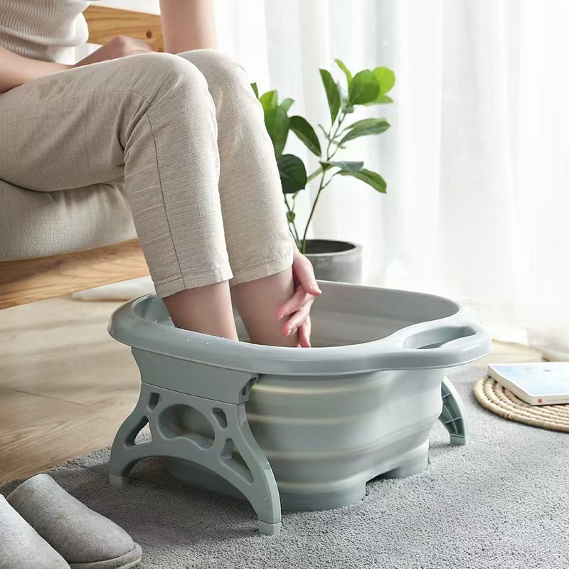 Factory Direct Supply Folding Foot Bidet Household Portable Plastic Massage Roller Foot Bucket Foot Bucket