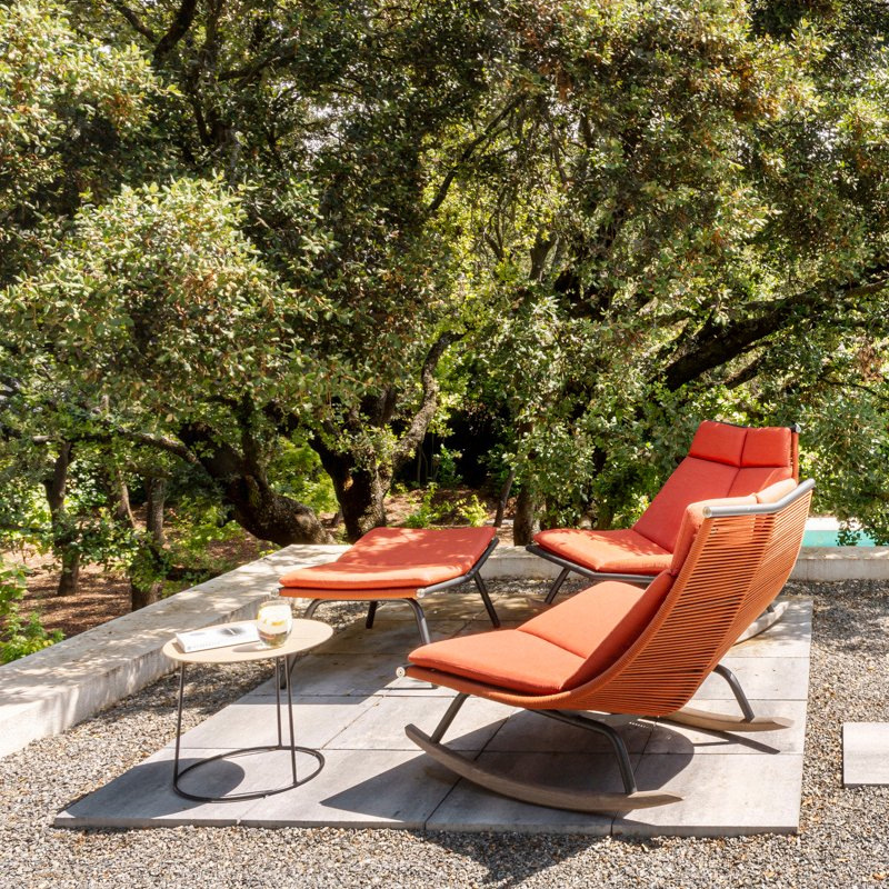 Silla de mimbre, mecedora europea y americana, silla de ocio de ratán para el hogar de verano, sofá perezoso al aire libre, sillón reclinable combinado de tres piezas