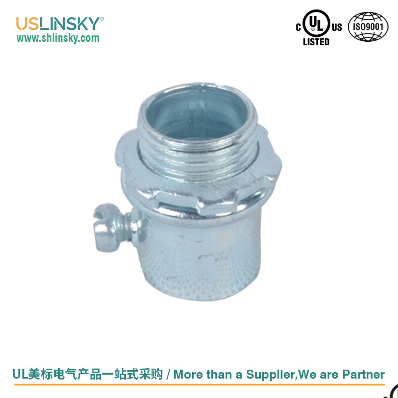 USLINSKY美规美标金属管接头UL认证镀锌线管杯梳盒接头EC131