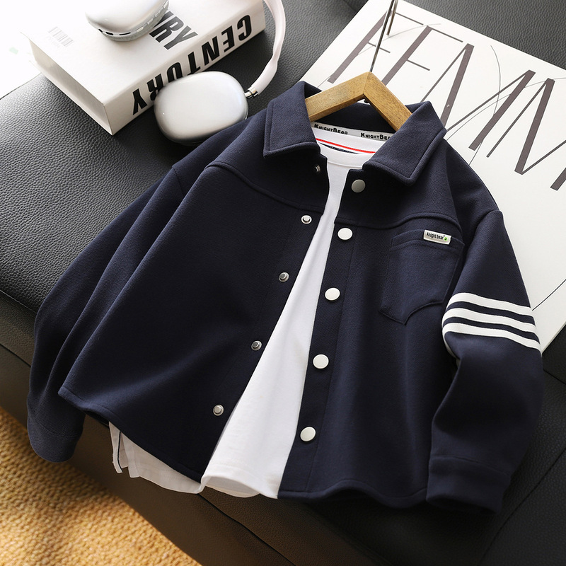 Boys' children's jacket, large size, 26 autumn new model, youth sports jacket, children's spring and autumn turn-down collar top, trendy Boys' children's jacket, large size, 26 autumn new model, youth sports jacket, children's spring and autumn turn-down collar top, trendy