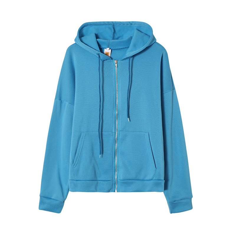 Solid Color Hooded Sweatshirt NSYF68089