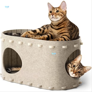 Up to 22 Lbs Peekaboo Cat Cave Beds for Indoor Cats Scratch