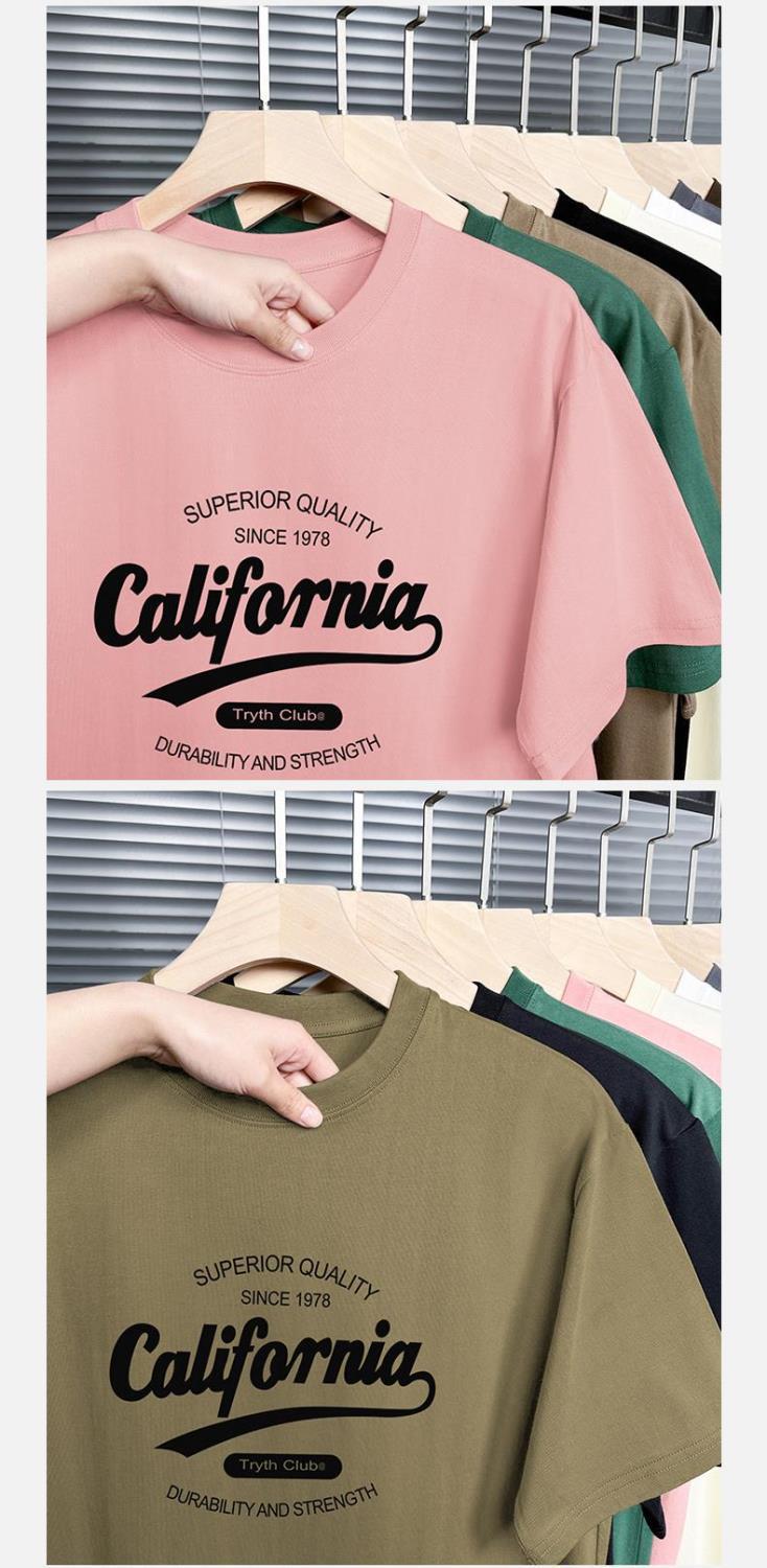 Wholesale Men's Cotton Simple Style Streetwear Vocabulary Words/Name Solid Color Short Sleeve Men's T-shirt display picture 3