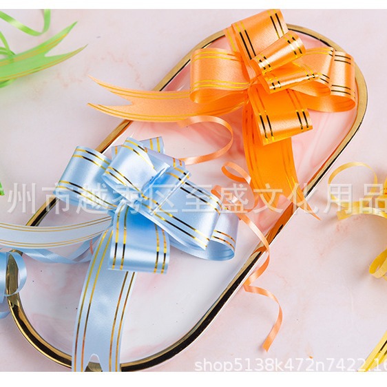 1.2CM flores al por mayor arco cinta caja de regalo de boda embalaje de boda decoración de automóvil manija de la puerta