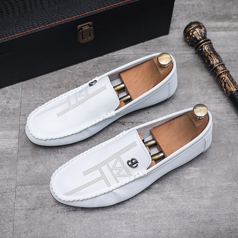 2024 Summer New Doug Shoes Men's Casual Business Lazy Leather Shoes Fashion Breathable Hollow Loafers Men 2024 Summer New Doug Shoes Men's Casual Business Lazy Leather Shoes Fashion Breathable Hollow Loafers Men