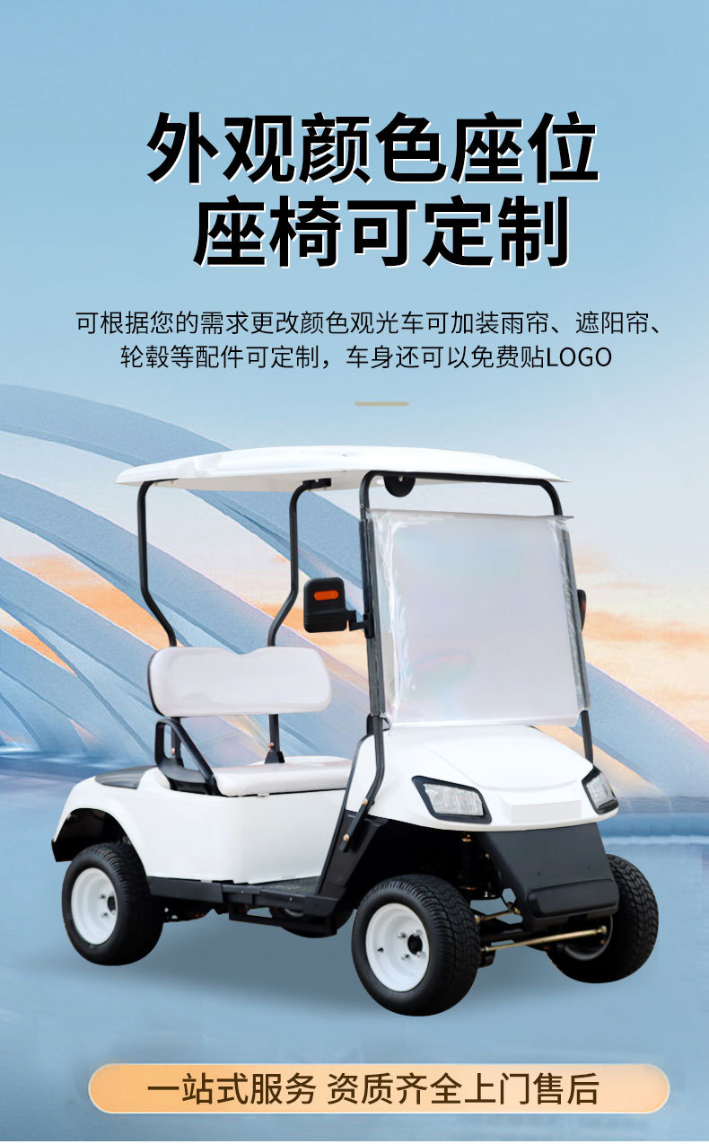 Electric Golf Cart for Foreign Trade Export, Tourist Attraction, 4-Seater, 6-Seater, Hotel Reception, Rv Golf Cart