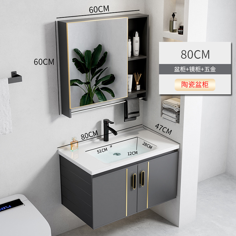 Cerámica cuenca 80cm cuenca gabinete + espejo gabinete traje