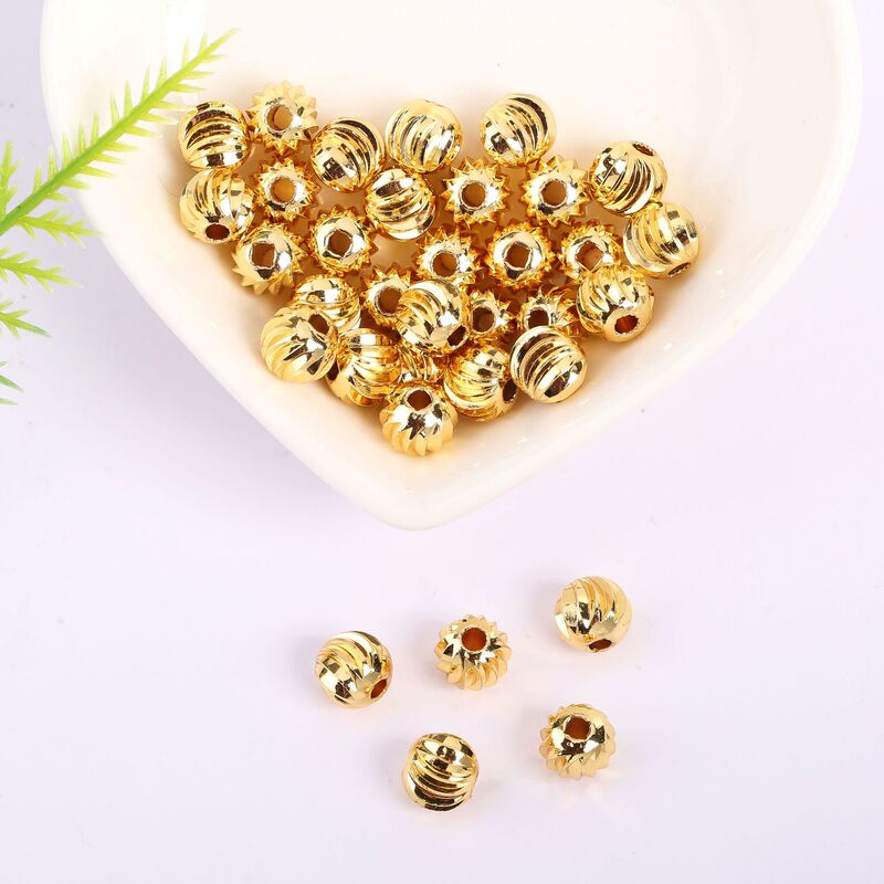 18K gold color-preserving cut flower beads machete watermelon beads lantern loose beads handmade DIY bracelet necklace accessories 18K gold color-preserving cut flower beads machete watermelon beads lantern loose beads handmade DIY bracelet necklace accessories