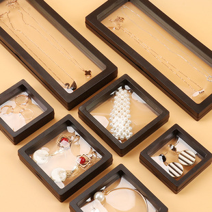 Transparent Film Display Box Suspension Packaging Box Jewelry Ring Bracelet Box Commodity Gift Box Spot