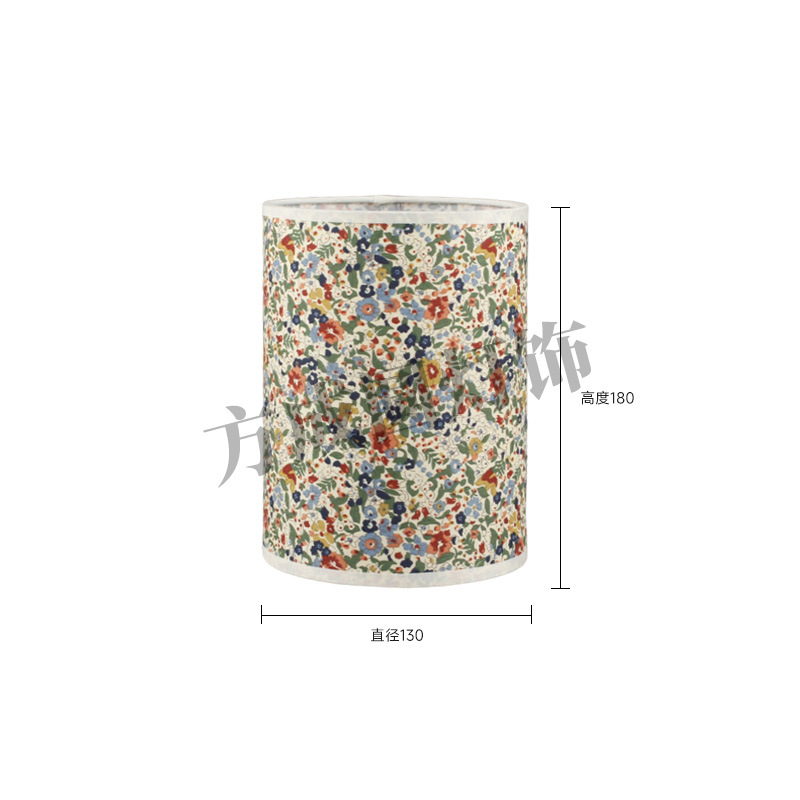 Pantalla de lámpara de mesa pastoral retro patrón de impresión floral lámpara de mesa carcasa de pantalla de lámpara estilo nacional chino lámpara de cabecera de casa de familia pantalla de lámpara