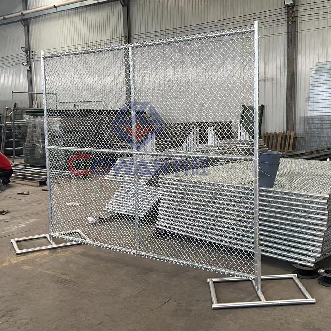 Ventas directas de fábrica de Anping, comercio exterior, red de cadena de cadena, barandilla temporal, venta caliente, valla portátil estadounidense, valla móvil