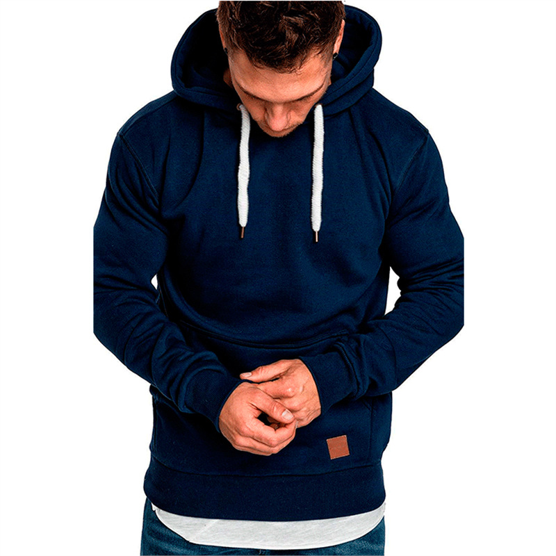 Men's Solid-Color Outdoor Sportswear Casual Fleece Hoodie Jacket_voghion.com