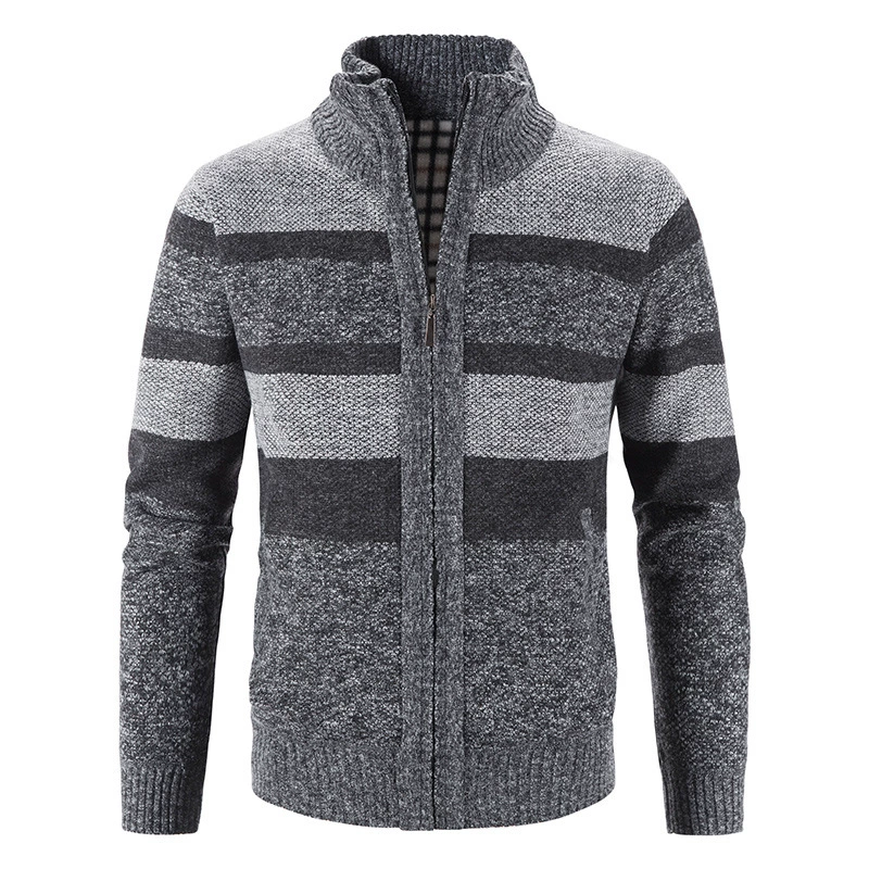 Demi-season fleece cardigan, sweater, knitted T-shirt for leisure, jacket, increased thickness, oversize