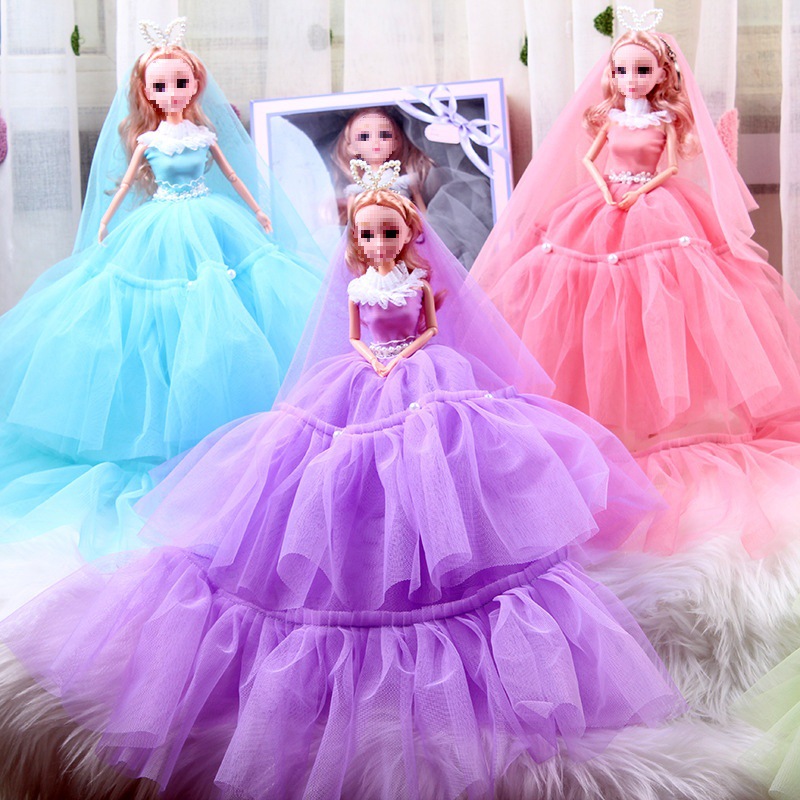 Wedding Dress Doll Little Girl Toy Literary Dance Gift Constant Trend Confused Barbie Set Children's Gift Doll