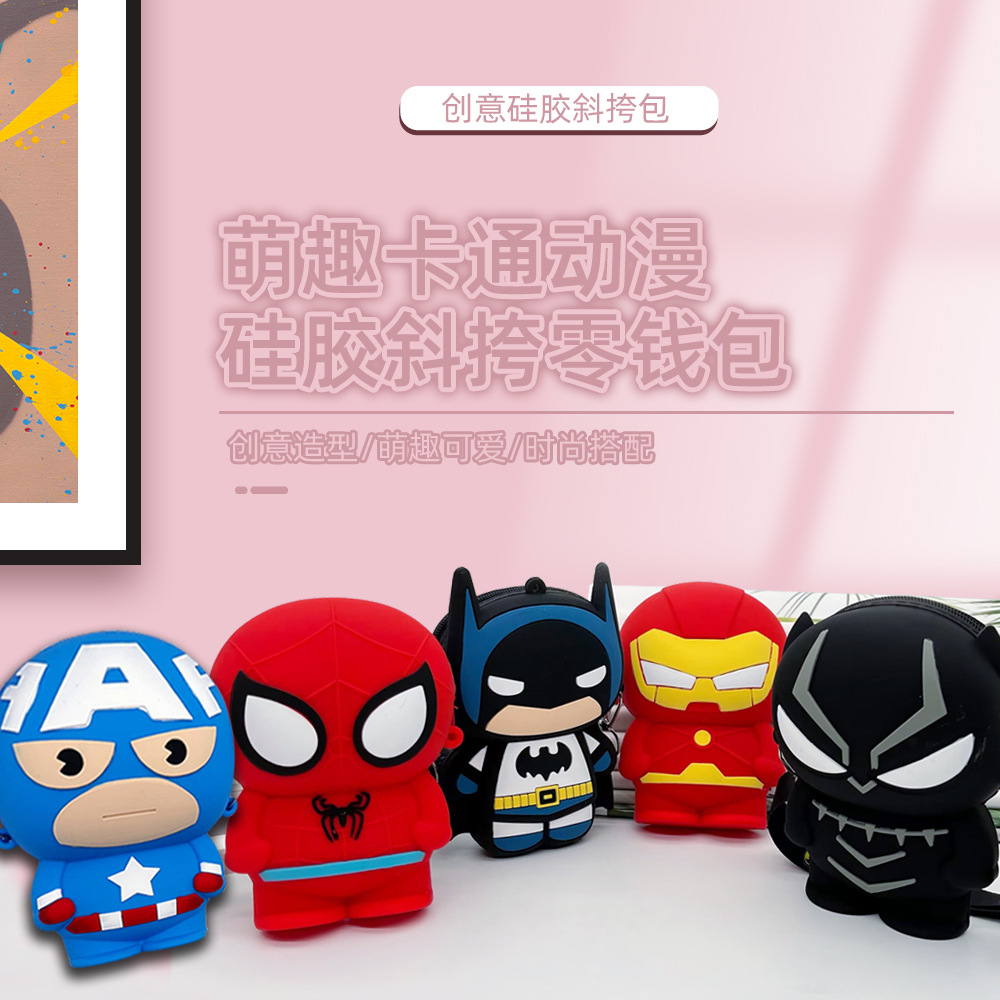 Silicone Coin Purse Children's Mini Bag New Anime Cartoon Crossbody Bag Toddler Baby Storage Bag Wholesale