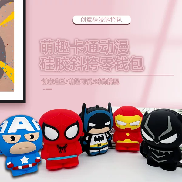 Silicone Coin Purse Children's Mini Bag New Anime Cartoon Crossbody Bag Toddler Baby Storage Bag Wholesale