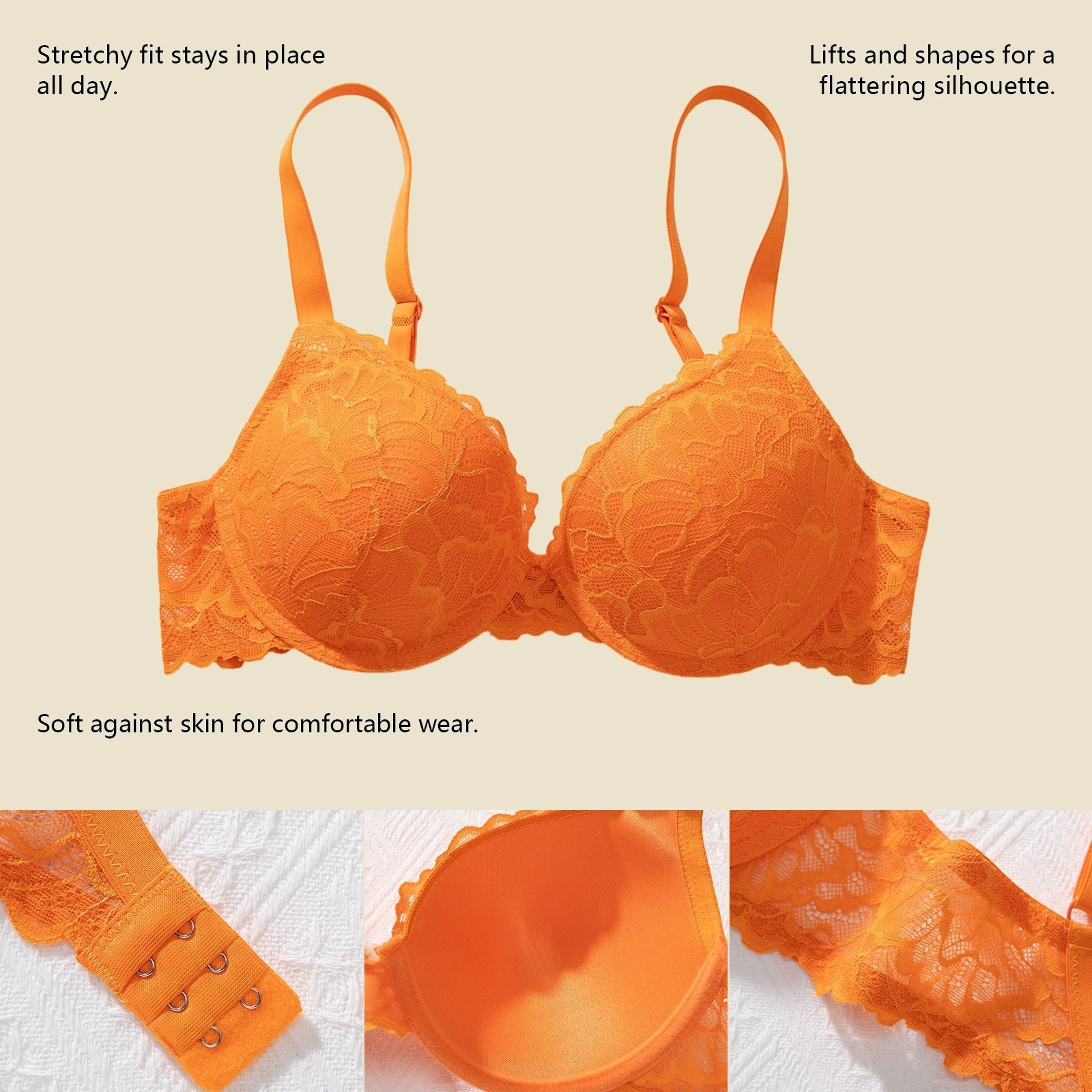 TEMUXIYIN en stock Europa y América ropa interior de encaje damas, bra de acero sexy, ropa interior anti-caída.