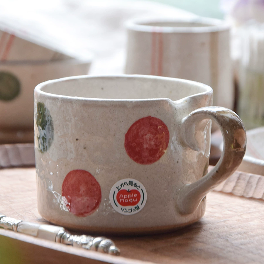 Тушеная иена/японский/MARIMO DOT Apple кружка (волна точка)