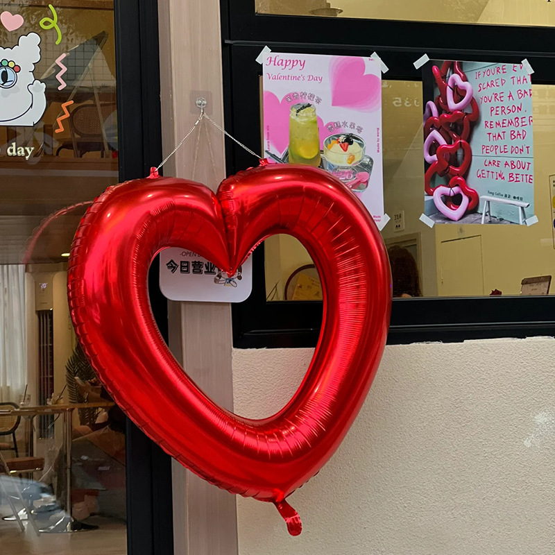 40g Weight Balloons Event & Party Supplies 1 Piece Quantity Birthday, Date Occasion Aluminum Film Material Valentine'S Day Festival Heart Shape Pattern Romantic Style Valentine'S Day Romantic Heart Shape Aluminum Film Birthday Date Balloons Party Supplies Balloons 1 Piece 7
