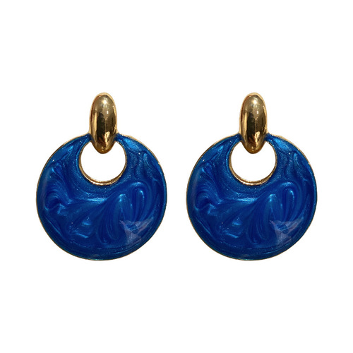 Silver needle geometric irregular personality trendy earrings Hong Kong style retro design temperament earrings high quality earrings wholesale