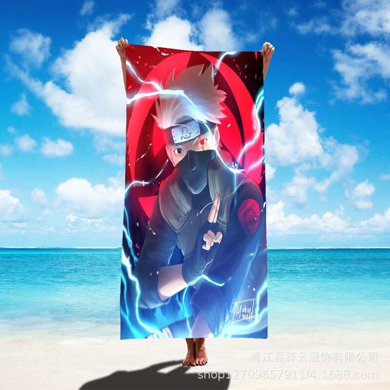 Cross-border European and American New Kakashi Printed Microfiber Beach Towel Kakashi Sand-free Absorbent Swimming Pool Towel Cross-border European and American New Kakashi Printed Microfiber Beach Towel Kakashi Sand-free Absorbent Swimming Pool Towel