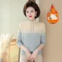 新款加厚半高领妈妈毛衣