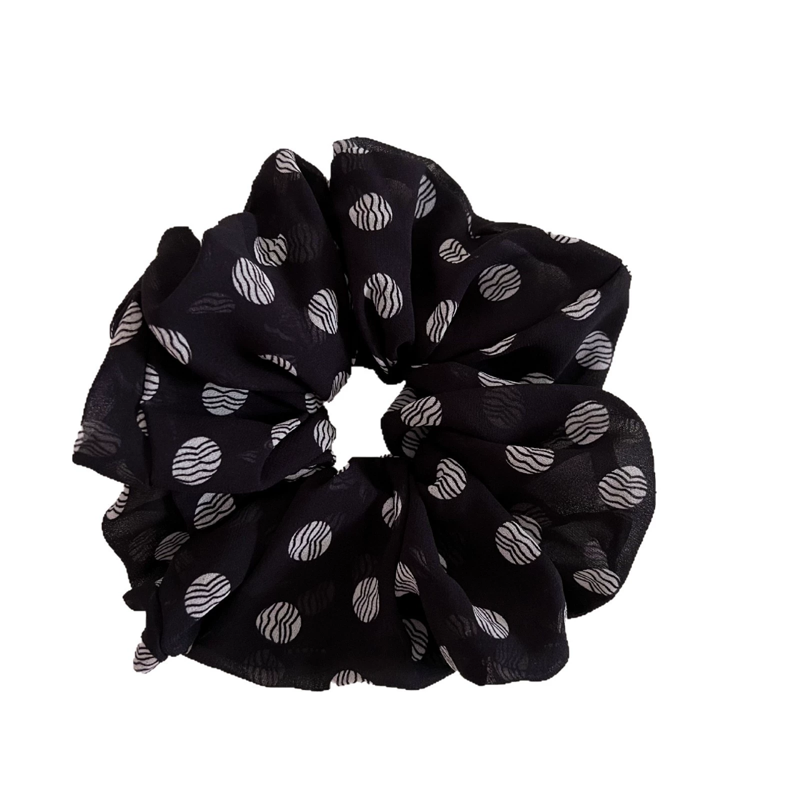 Ретро модные коричневые polka dot ленты для волос большой кишечник hair tie универсальная повязка для хвоста волосы верёвка шар scalp hair аксессуары