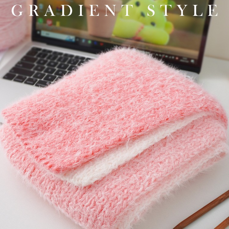 围巾毛线手工diy礼物送女友钩针编织材料包魔法球平替手织线解闷