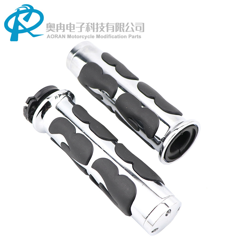 Harley Handlebar Rubber Round Flame Grip Covers Motorcycle Accessories Universal Handlebar Rubber Motorcycle Modification Parts 25mm