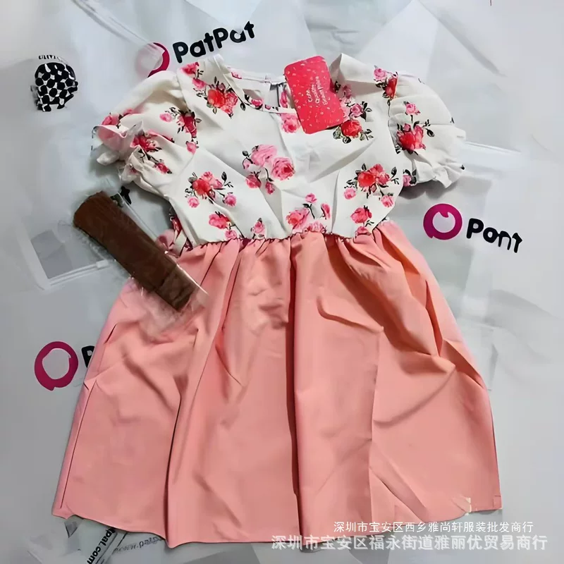 Милое детское платье с рисунком из мультфильма, детская одежда