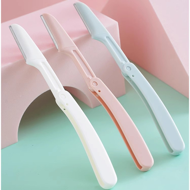 安全型折り畳み眉刀眉刀女子傷防止初心者セット三本装眉器眉刀|undefined